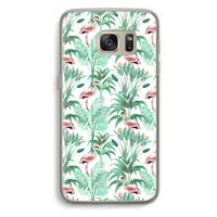 Flamingo bladeren: Samsung Galaxy S7 Transparant Hoesje