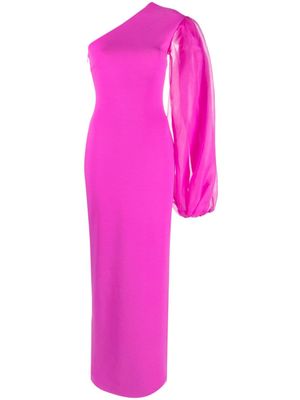 Solace London robe longue Hudson à une épaule - Rose