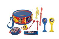 PAT PATROUILLE - Set van 7 muziekinstrumenten - drum, maracas, castagnetten, mondharmonica, fluit, trompet en tamboerijn PAT PATROUILLE - Set van 7 muziekinstrumenten - drum, maracas, castagnetten, mondharmonica, fluit, trompet en tamboerijn