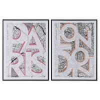 Schilderij Home ESPRIT Wit Zwart Loft 60 x 3 x 80 cm (2 Stuks)