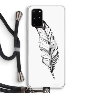 Pluim: Samsung Galaxy S20 Plus Transparant Hoesje met koord