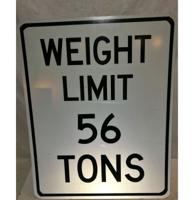 Weight Limit 56 Tons Bord - Origineel