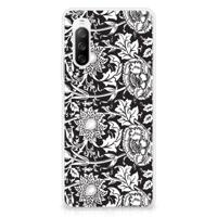Sony Xperia 10 III | TPU Case | Black Flowers