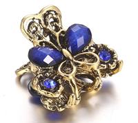 Vrouwen Retro vlinder haar klauw Clip Headband(Blue)