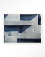 Urban Cotton Wandkleed 'Concrete Cube' 110 x 145cm in Floating Frame - off white