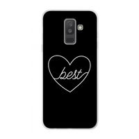Best heart black: Samsung Galaxy A6 Plus (2018) Transparant Hoesje Best heart black: Samsung Galaxy A6 Plus (2018) Transparant Hoesje