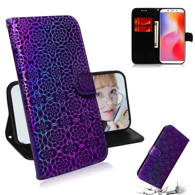 Voor Xiaomi Redmi 6/6A effen kleur kleurrijke magnetische Buckle horizontale Flip PU lederen draagtas met houder & kaartsleuven & portemonnee & Lanyar