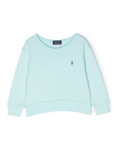 POLO RALPH LAUREN KIDS sweat à logo brodé - Bleu