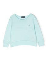 Ralph Lauren Kids sweat à logo brodé - Bleu