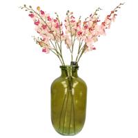 Kunstbloem Orchidee tak - 5x - lichtroze - 75 cm - Kunst zijdebloemen - siertakken