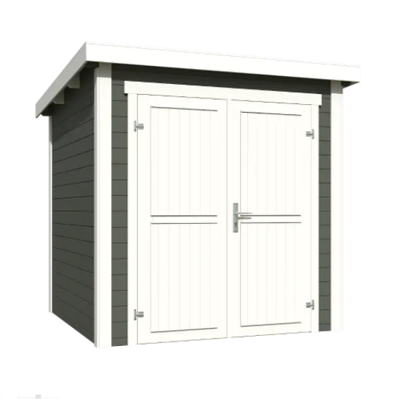 Blokhut Sara 200x200 Green Grey-Wit - Outdoor life