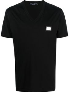 Dolce & Gabbana t-shirt DG Essentials à col v - Noir