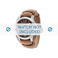Timberland horlogeband 14476JS-12 Leder Bruin 22mm + wit stiksel - thumbnail