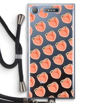 Just peachy: Sony Xperia XZ1 Transparant Hoesje met koord