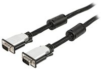 Valueline CABLE-1770-1.8 VGA kabel 1,8 m VGA (D-Sub) Zwart, Zilver - thumbnail