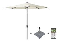 Platinum Riva stokparasol 2,5 m. rond - Ecru met voet en hoes - thumbnail