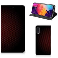 Samsung Galaxy A50 | Hoesje met Magneet | Geruit Rood