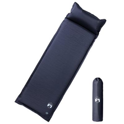 VidaXL Kampeermatras met kussen zelfopblazend 1-persoons grijs