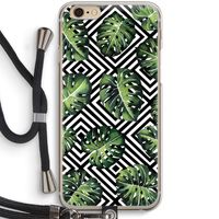 Geometrische jungle: iPhone 6 / 6S Transparant Hoesje met koord