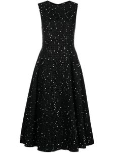 Adam Lippes robe mi-longue brodée de sequins en tweed - Noir