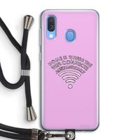 Home Is Where The Wifi Is: Samsung Galaxy A40 Transparant Hoesje met koord