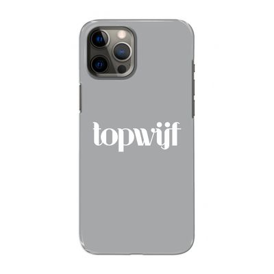 Topwijf Grijs Wit: Volledig geprint iPhone 12 Pro Max Hoesje