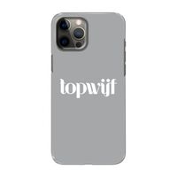 Topwijf Grijs Wit: Volledig geprint iPhone 12 Pro Max Hoesje