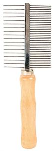 TRIXIE KAM 2-ZIJDIG MIDDEL / GROF HOUT / METALEN TANDEN 17 CM 3 ST