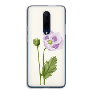 Purple poppy: OnePlus 7 Pro Transparant Hoesje