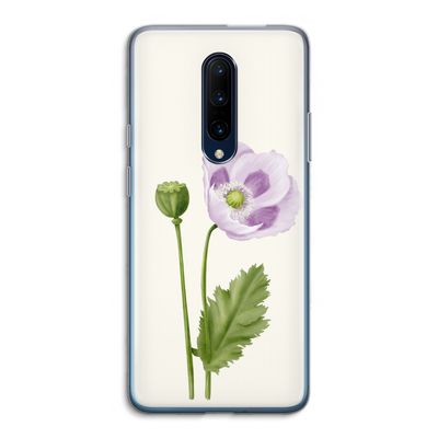 Purple poppy: OnePlus 7 Pro Transparant Hoesje