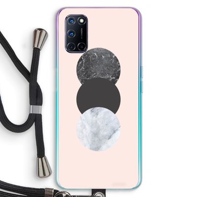 Marmeren cirkels: Oppo A72 Transparant Hoesje met koord