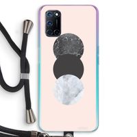 Marmeren cirkels: Oppo A72 Transparant Hoesje met koord
