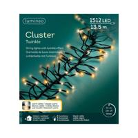 Led Cluster 13.5 meter 1512 LED zwart/warm wit Lumineo - Lumineo Led Cluster 13.5 meter 1512 LED zwart/warm wit Lumineo - Lumineo
