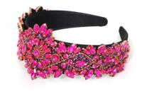 Strass haarband pink