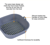 AirBake - Siliconen Airfryer Pot & Bakvorm - Herbruikbare Vierkante Oven- en BBQ-tray