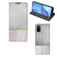 OPPO A53 | A53s Book Wallet Case Wood Concrete - thumbnail