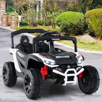 Kinderen 12V Elektroauto met Afstandsbediening Elektrische UTV-truck Kinderauto Kindervoertuig Wit