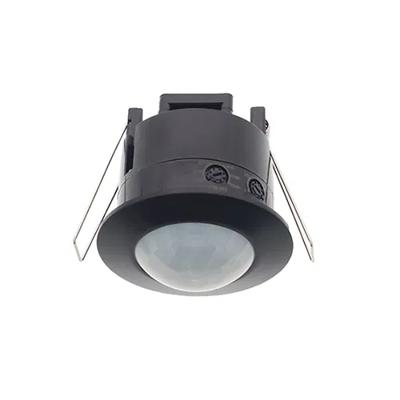 Infrarood bewegingsmelder zwart inbouw snel montage plafond - 3draads