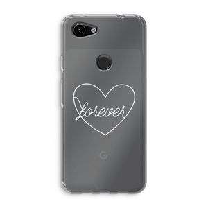 Forever heart pastel: Google Pixel 3a Transparant Hoesje