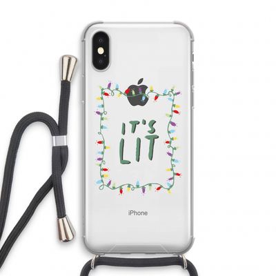 It's Lit: iPhone X Transparant Hoesje met koord