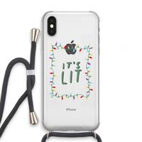 It's Lit: iPhone X Transparant Hoesje met koord