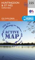 Wandelkaart - Topografische kaart 225 OS Explorer Map | Active Huntingdon / St Ives | Ordnance Survey