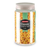 Plasticforte keuken voorraadpot - weckpot - taupe - 1.5 liter - kunststof Plasticforte keuken voorraadpot - weckpot - taupe - 1.5 liter - kunststof