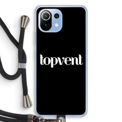 Topvent Zwart: Xiaomi Mi 11 Lite Transparant Hoesje met koord