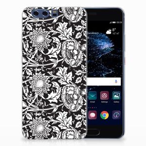 Huawei P10 Plus TPU Case Black Flowers