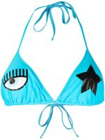 Chiara Ferragni haut de bikini à logo imprimé - Bleu