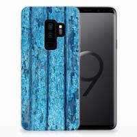 Samsung Galaxy S9 Plus | Bumper Hoesje | Wood Blue