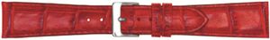 Horlogeband Poletto 454.07.22 Leder Rood 22mm