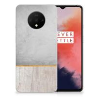 OnePlus 7T | Bumper Hoesje | Wood Concrete