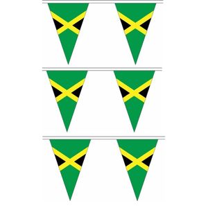 3x Jamaica slinger met puntvlaggetjes 5 meter   -